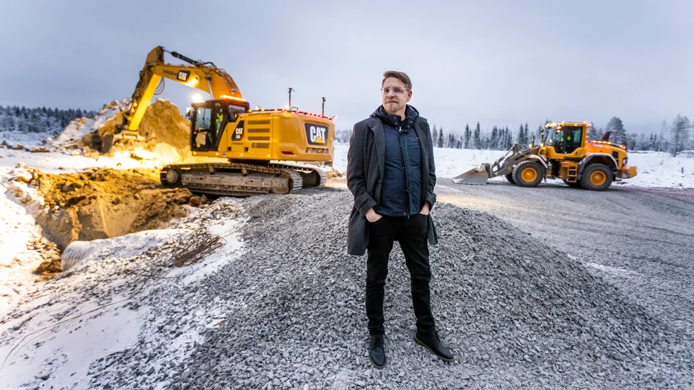 Johan Larsson, vd på Nyab vinner Stora byggpriset 2024. Ett pris som han delar med 1 100 andra individer enligt honom själv.