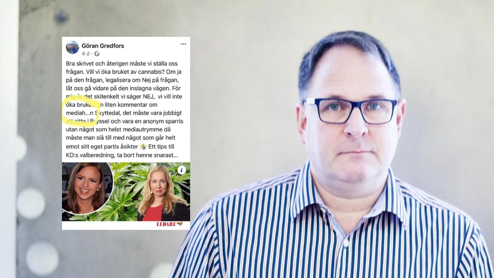 Det stormar kring kommunalrådet Göran Gredfors (M) sedan han kallat Kristdemokraternas EU-ledamot Sara Skyttedal för mediah...n.