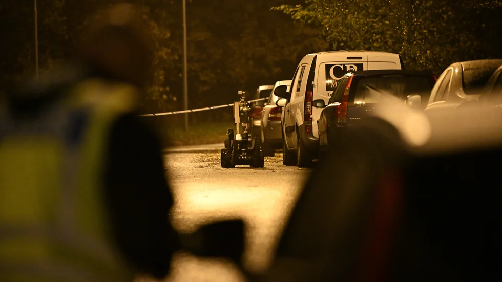 Polisen undersökte föremålet i Helsingborg med hjälp av sin bombrobot.