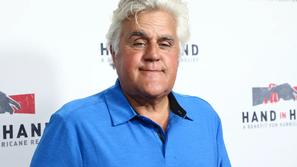 Jay Leno skadades allvarligt i en brand i sitt eget garage. Arkivbild.