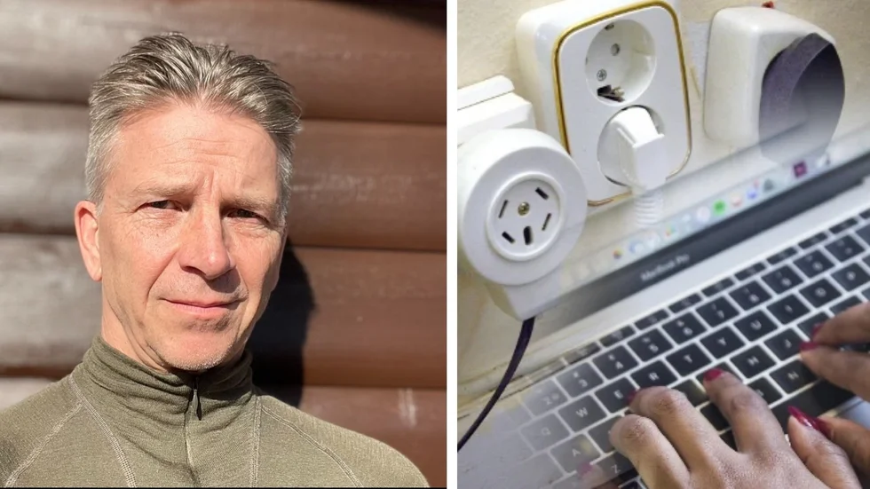Fredrik Söderlund bor sex kilomteter söder om Tjällmo och hade likt många andra ortsbor stora problem med sitt bredband under förra veckan. 
