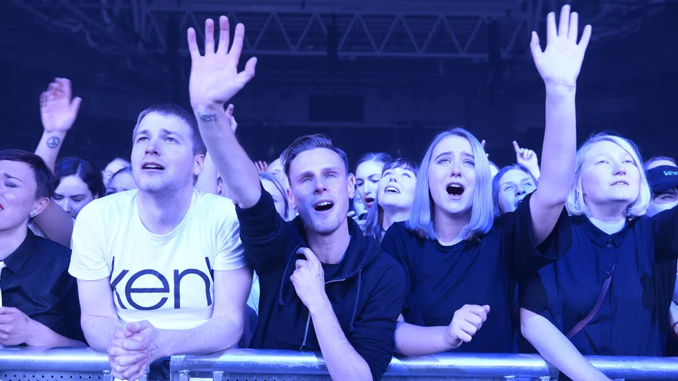 Publiken under Kents sista spelning i Stockholm.