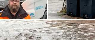 Svåra halkan påverkar sophämtningen i Motala inför jul:  ▪ Enhetschefen: "Vi kan inte lova något"