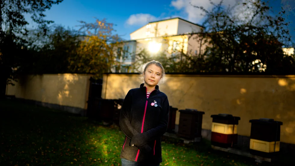 Greta Thunberg, aktuell med ”Klimatboken” som hon skrivit med hjälp av experter på klimatområdet.
