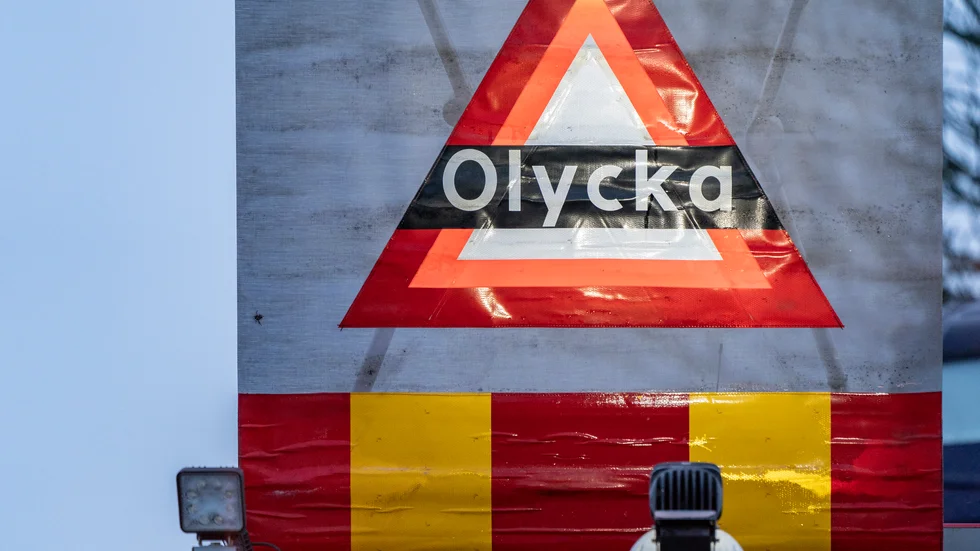 Räddningstjänsten larmades tll en olycka på E4 på måndagen. 