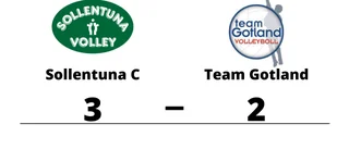 Team Gotland föll i femsetsdrama mot Sollentuna C