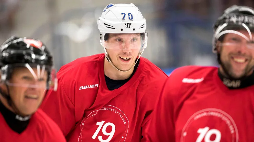 Bodensonen Oskar Sundqvist spelade välgörenhetsmatchen.