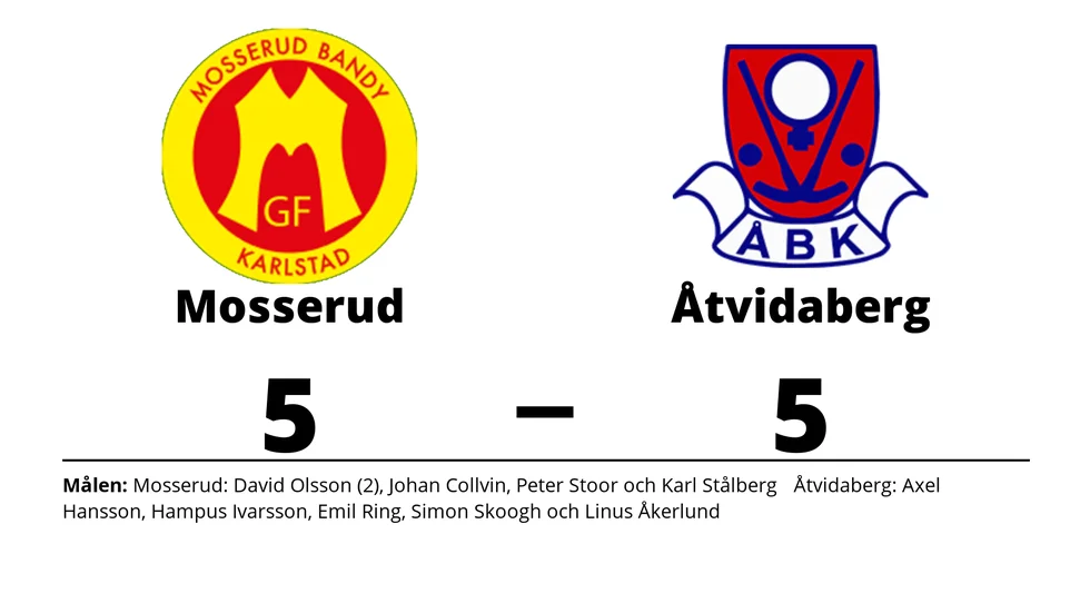 Mosseruds GOIF spelade lika mot Åtvidabergs BK