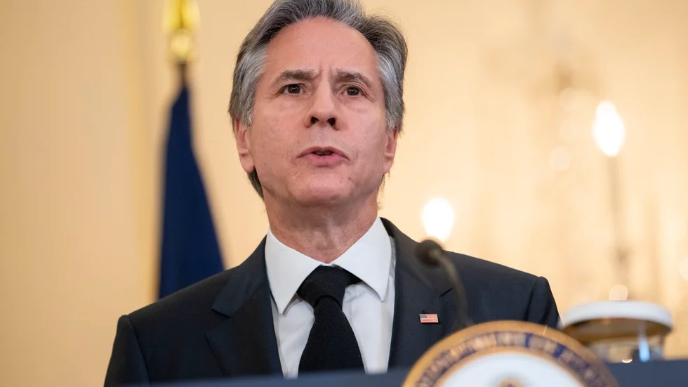 På väg till Turkiet – USA:s utrikesminister Antony Blinken. Arkivbild.
