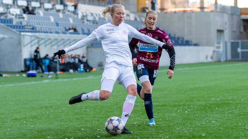 Elin Rombing i matchen mot Gefle. 