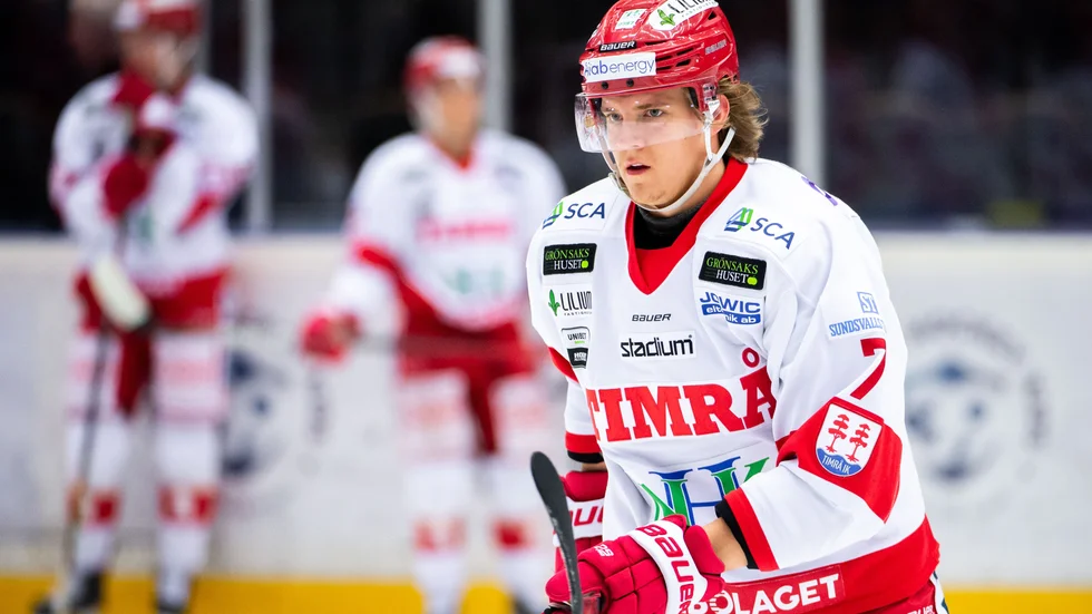 Marcus Hardegård, från Älvsbyn, har fått ett genombrott i Hockeyallsvenskan den här säsongen. (Arkivbild)