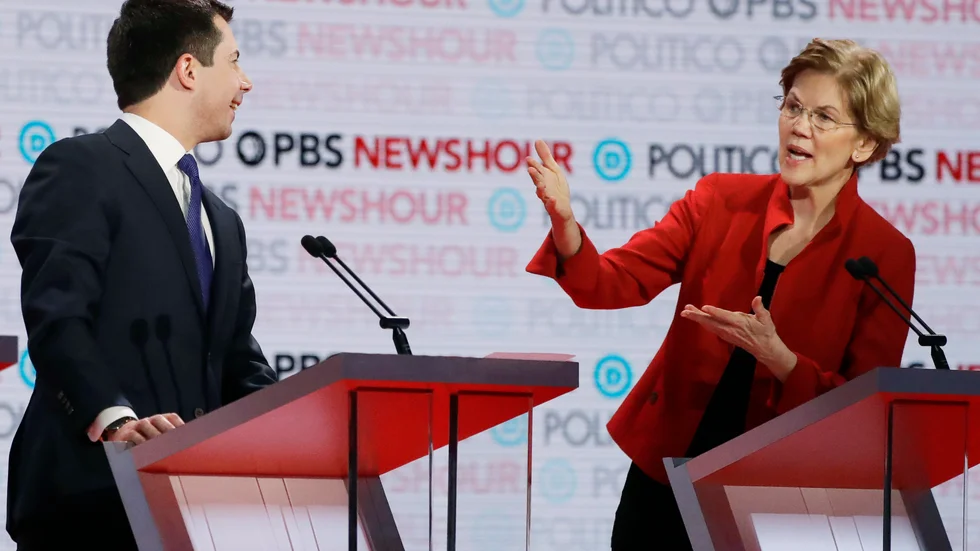 Pete Buttigieg debatterade med Elisabeth Warren i torsdags.