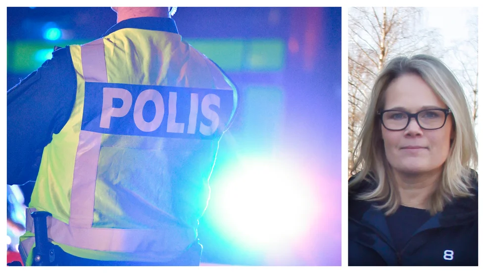 Jeanette Björk vid Strängnäspolisen leder förundersökningen efter måndagskvällens ungdomsbråk.