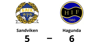 Hagunda avgjorde efter rysare mot Sandviken