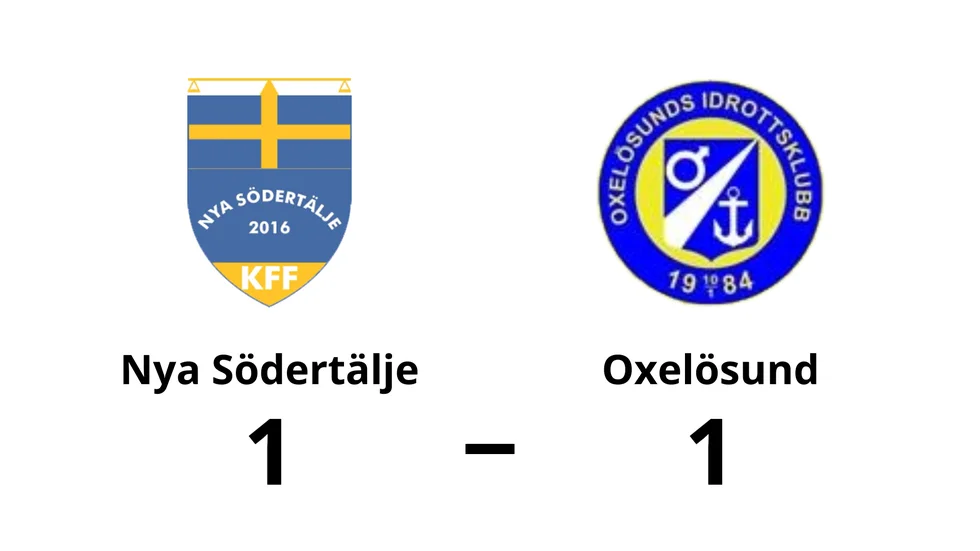 Nya Södertälje KFF spelade lika mot Oxelösunds IK
