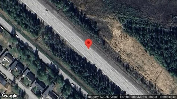 Stopp på grund av brinnande fordon på väg 97