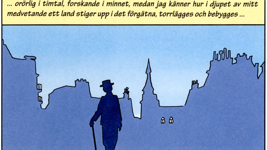 Bild ur Stéphane Heuets serieversion av Marcel Prousts "På spaning efter den tid som flytt". Kanske ett alternativ för den som inte känner sig redo för 4 000 sidor.