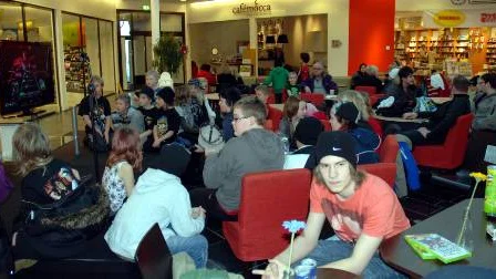 Intresset för Guitar hero-tävlingen i Kalix var stort.