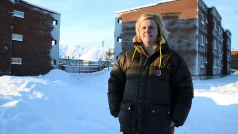 Siv Aidanpää Edlert, vd LKAB Bostäder, före detta FAB, konstaterar att utflyttningen från Ullspiran håller tidsplanen.FOTO: HANS STERNLUND