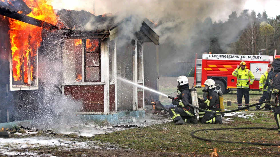 Räddningstjänsten i Mjölby kommun fick under gårdagen praktiskt jobba med det nya nya släcksystemet One-Seven.