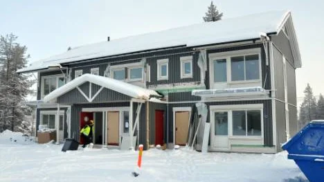 Lägenheterna på nya Bäckåsen byggs av LKAB som ersättningsbostäder för de som måste flytta på grund av gruvbrytningen.<_Bildtext Fotobyline>FOTO: Marie Ridderström</_Bildtext Fotobyline>