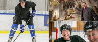 Biskopen tillbaka på hockeyisen efter många år