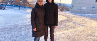  Yulia, 41, och Bohdan, 16, först av alla till Kiruna