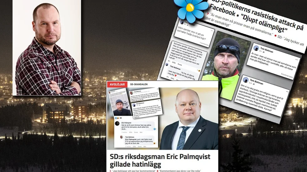 Tomas Åberg, Näthatsgranskaren har polisanmält Tom Bohman (SD) för hets mot folkgrupp. 