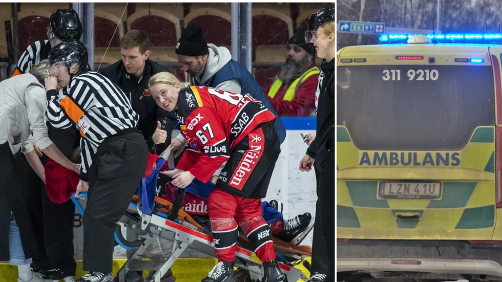 Otäcka scener i Coop Arena. Enligt Norr Medias uppgifter dröjde det 27 minuter innan ambulansen anlände till arenan efter att backen Jenni Hiirikoski hade skadats i halsen.  