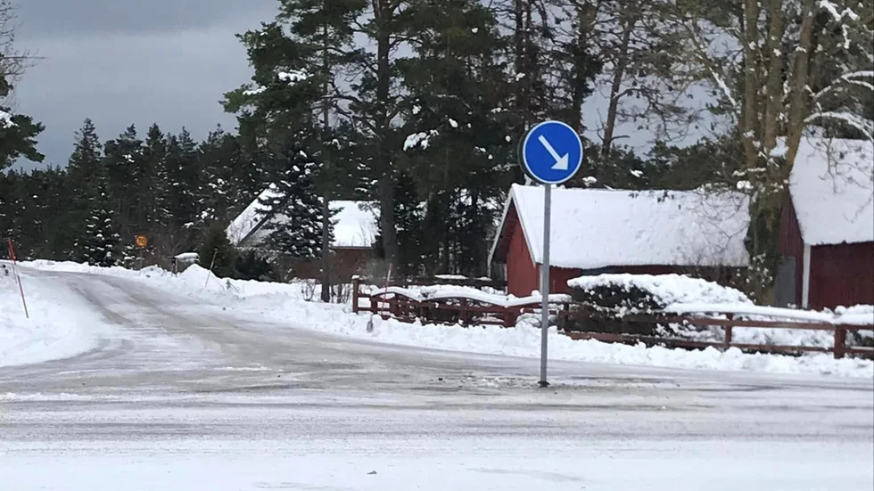 Vy från Inkis gata och mot Hall. 