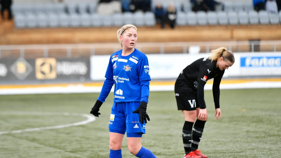 Tilda Sahlman stod för ett mål mot Heffnersklubban – och kunde ha gett laget ledningen på straff.