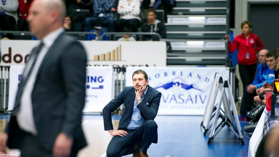 LF Basket-coachen Fredrik Joulamo tycker att hans lag spelade bra i försvarsspelet.