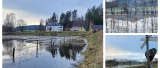 Höga vattenflöden ger långt tågstopp längs Tjustbanan