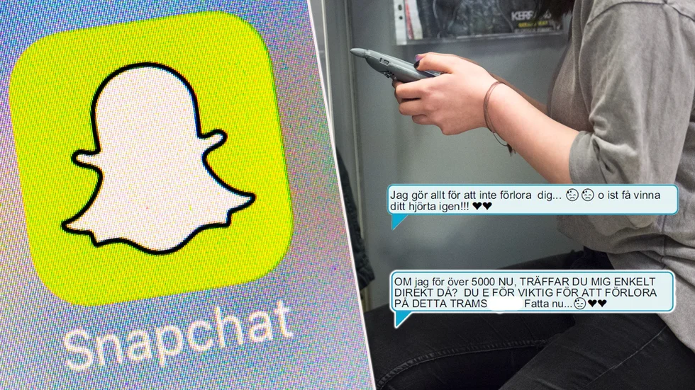 En man trakasserade en ung tjej på Snapchat. 