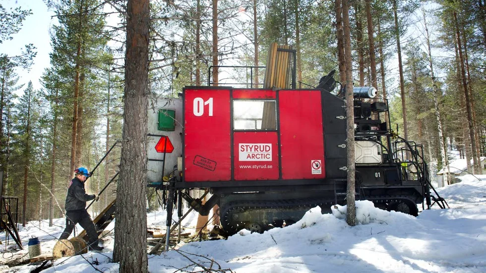 TROTSADE VÄRLDSTRENDEN. Satsningarna för gruvprospekteringar minskade globalt, men inte i Norrbotten. Här provborrade Boliden i Laver.