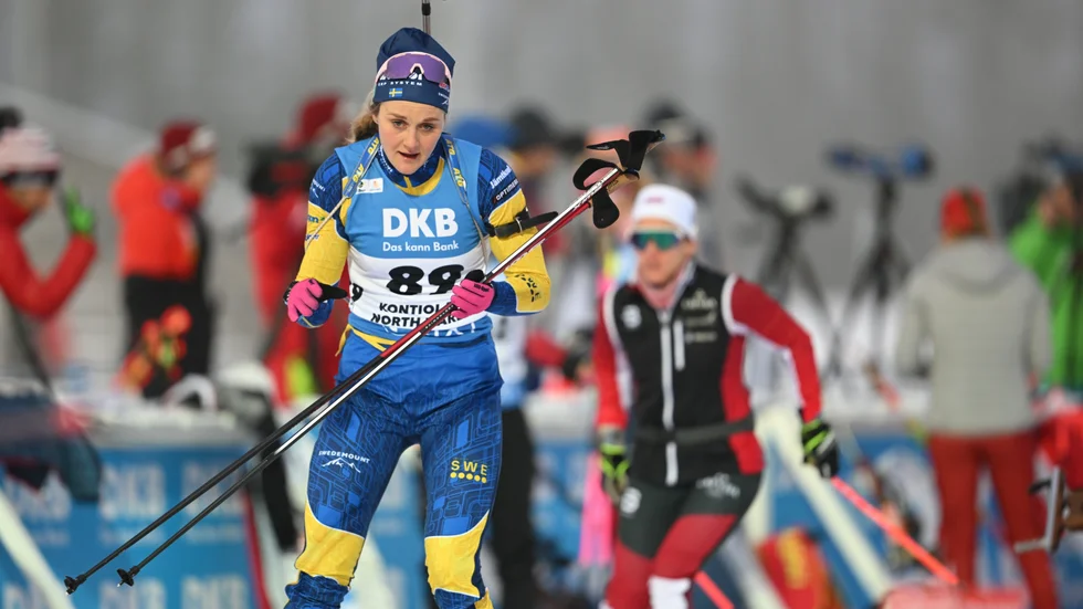 Stina Nilsson under världscuppremiären den gångna helgen. Arkivbild.