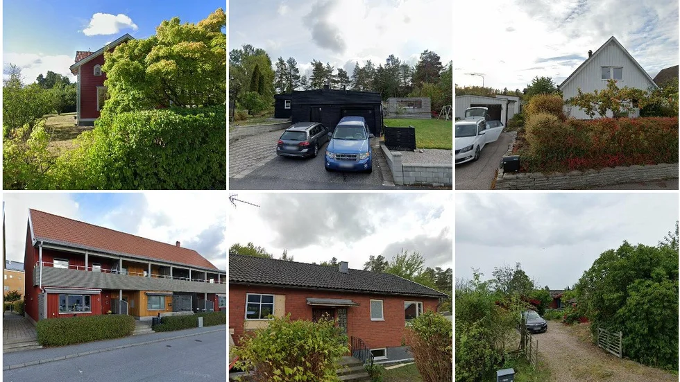 Bärbovägen 3B, Bryngelstorpsvägen 18, Buskvägen 7, Hertig Karls Väg 11, Snäppvägen 3 och Korvettvägen 10