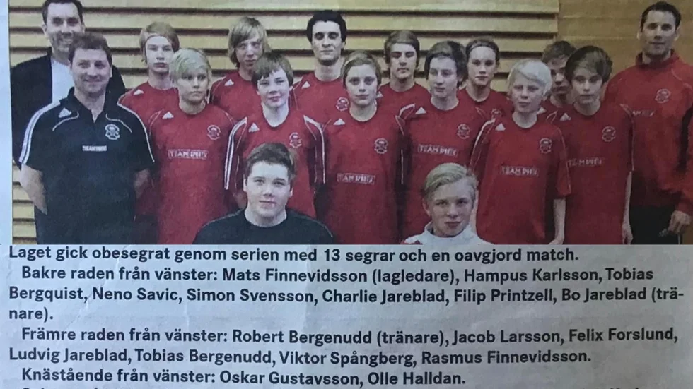 Solfjäderstadens P96-lag var ett profilstarkt lag med en rad spelare som nådde långt. På bilden ses laget som vann serien P14-15. Med bland andra Jacob Larsson, Felix Forslund och Viktor Spångberg.