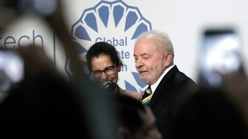 Lula da Silva vid klimattoppmötet COP27 i Egypten på onsdagen.