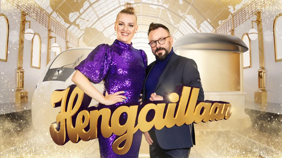 Jenni Poikelus leder "Hengaillaan" tillsammans med domaren Riku Rantala. Pressbild.