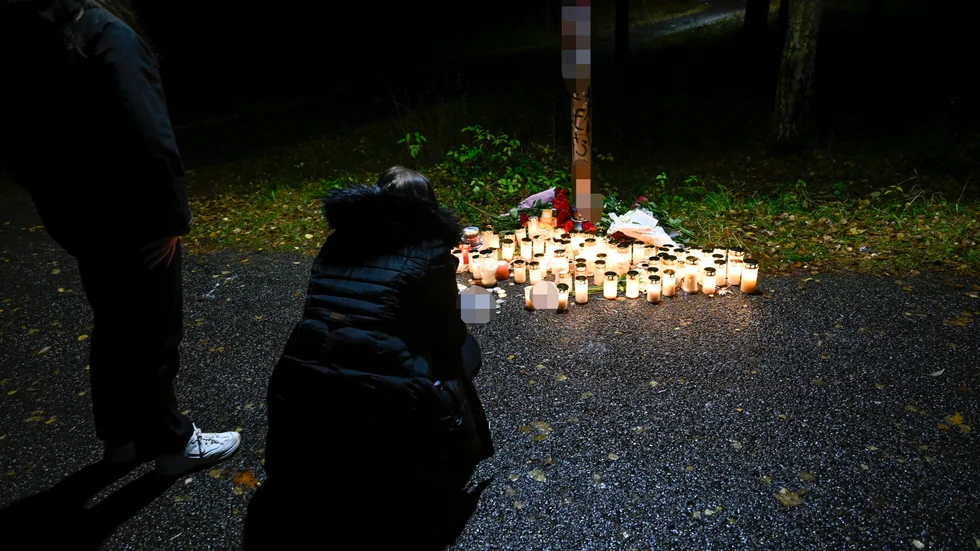 
Här en bild från en av alla de mordplatser i Sverige 2022 där ett barn sköts ihjäl; en 16-årig pojke hittades livlös på en cykelbana i Sandviken i slutet av oktober. Mycket möjligt mördades han av ett annat barn. 
