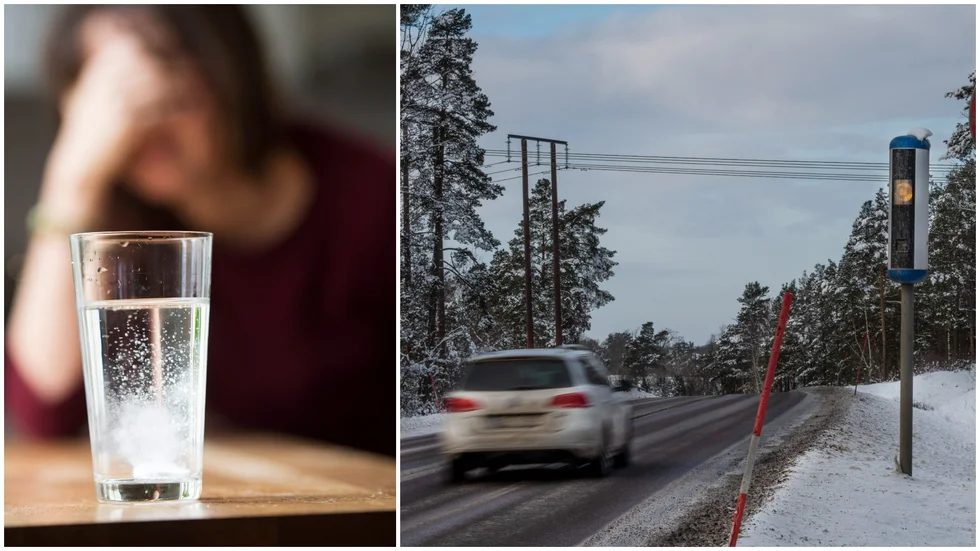 En kvinna från Enköping körde för fort på en 80-väg och åtalades för hastighetsöverträdelse. Nu frikänns hon på grund av en hjärnblödning hon drabbades av några dagar innan.