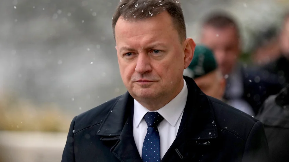 En grupp utländska medborgare har gripits i Polen, misstänkta för att ha spionerat för Rysslands räkning. Arkivbild på försvarsminister Mariusz Blaszczak.