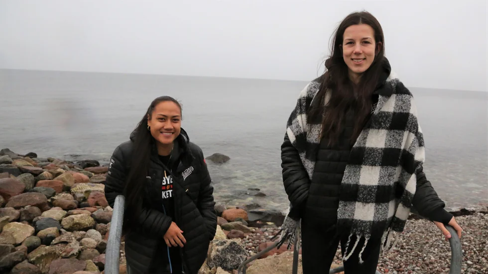 Visby Ladies nyförvärv Lynn Leaupepe och Kristina Arsenic kom till Gotland i mellandagarna.