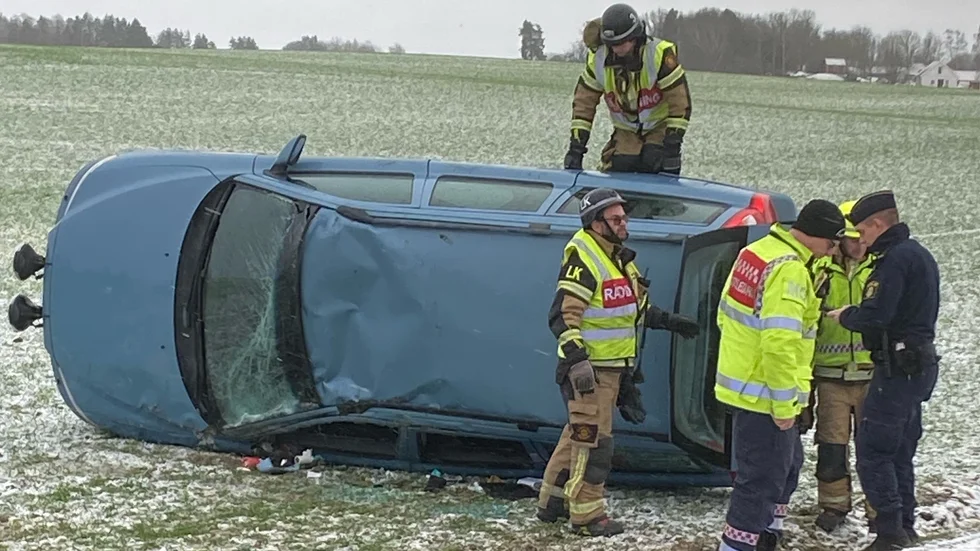 Det var vid 13.10-tiden som en trafikolycka inträffade på väg 1024 mellan Västerlösa och Normlösa.