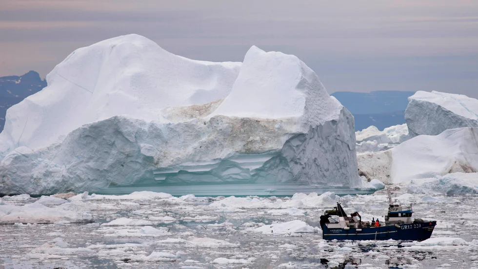En fiskebåt nära grönländska Ilulissat 2011.