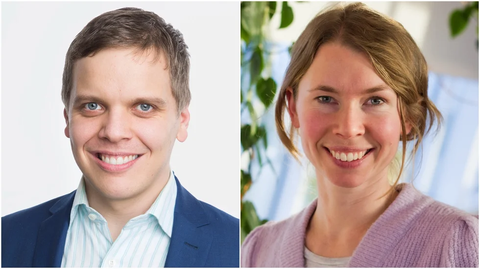 Lennart Kjellman, ansvarig för forskningsprojektet Ett elsystem för elfordon på Energiforsk, och Johanna Barr, expert och ansvarig för scenarioarbetet på Power Circle.
