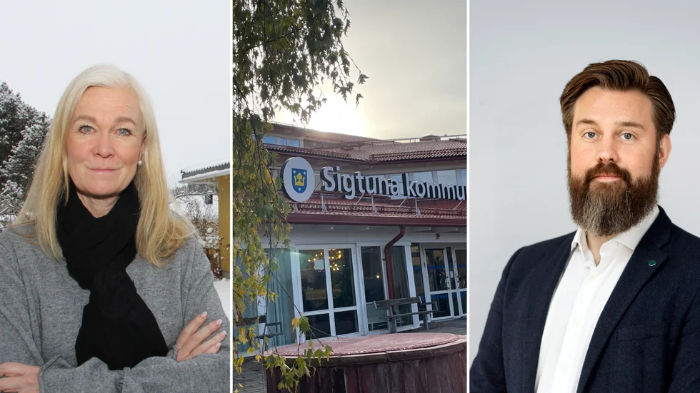 Marie Axelsson (S) och Johan Stomberg (C). Båda anser att M försöker flytta fokus från huvudfrågan genom att blanda in skolpolitiken och Liberalernas ordförande i barn- och ungdomsnämnden.