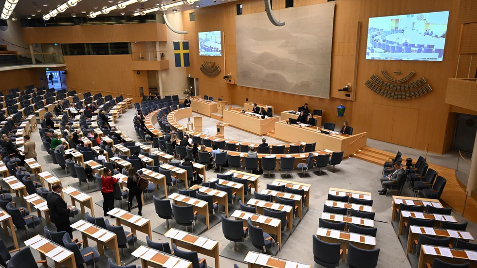 Riksdagen håller en särskild debatt med anledning av kriget. Arkivbild.