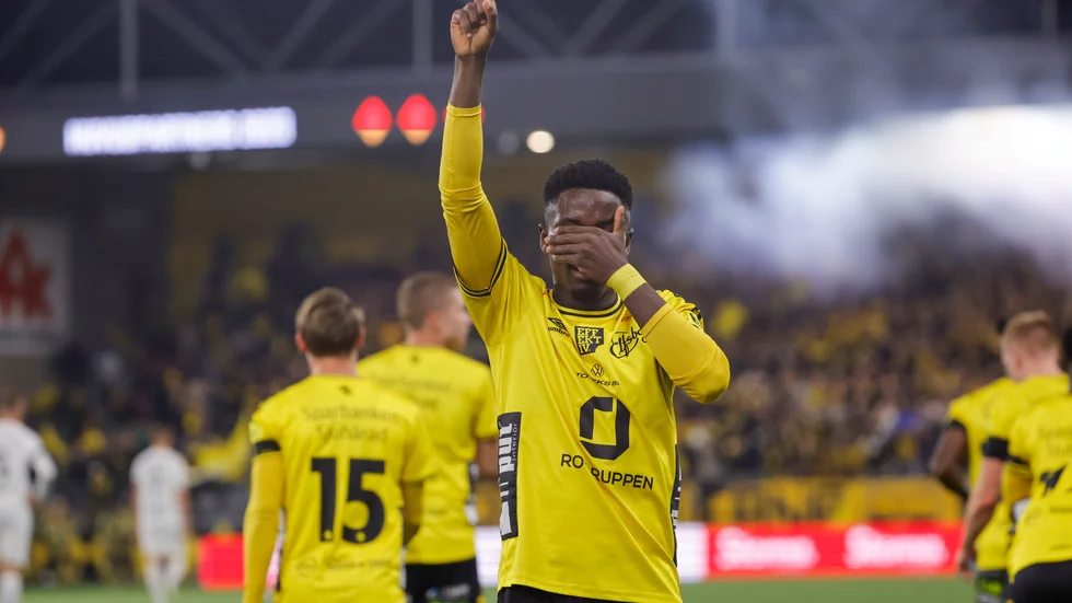 Elfsborgs Michael Baidoo gjorde matchens första mål när Elfsborg mötte AIK på måndagen.